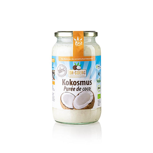 Dr Goerg Kokosmus (Püree), BIO, 1 kg - Vielseitige und schmackhafte Zutat für exotischen Kokosnussgeschmack in Currys, Smoothies und Desserts Cremige Konsistenz und reicher Geschmack für Hobby- und Profiköche