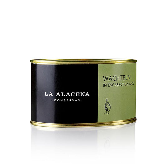 Zwei zarte Wachteln in Escabeche Marinade, handwerklich nach spanischem Rezept zubereitet