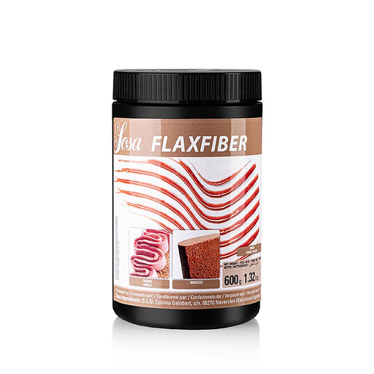 Sosa Flaxfiber (Leinsamen), Verdickungsmittel (42151), 600 g - Hochwertiges Verdickungsmittel auf Leinsamenbasis, reich an Ballaststoffen und Omega-3-Fettsäuren, ideal zum Binden von Soßen, Suppen und Desserts