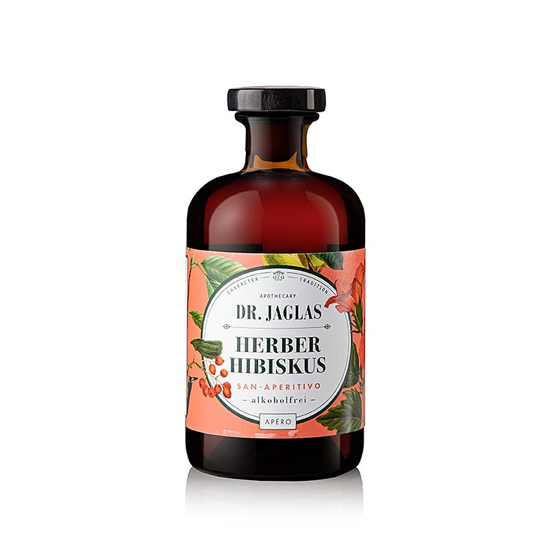 Dr. Jaglas - "Herber Hibiskus" San Aperitivo Apero, analcolico, vegano, 500 ml