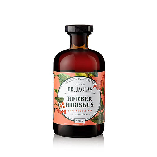 Dr. Jaglas - "Herber Hibiskus" San Aperitivo Apero, analcolico, vegano, 500 ml