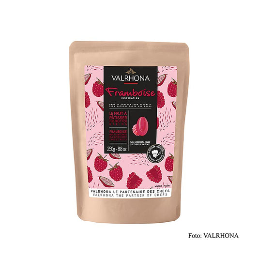 Valrhona Inspiration Himbeere, Himbeerspezialität mit Kakaobutter (32750), 250 g: Köstliche Himbeerspezialität mit Kakaobutter, ideal für Desserts und Pralinen Entdecken Sie den frischen, fruchtigen Geschmack von Himbeeren
