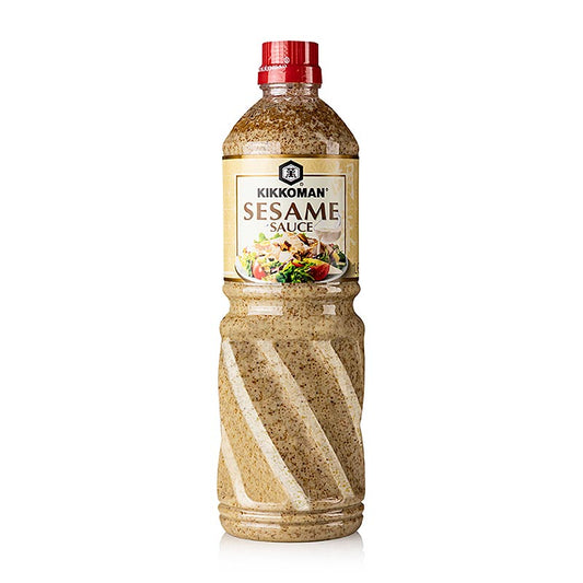 Sesam Sauce, Kikkoman, Japan, 1 l - Authentische, vielseitige Sauce mit reichhaltigem, nussigem Sesamgeschmack Perfekt für asiatisch inspirierte Gerichte
