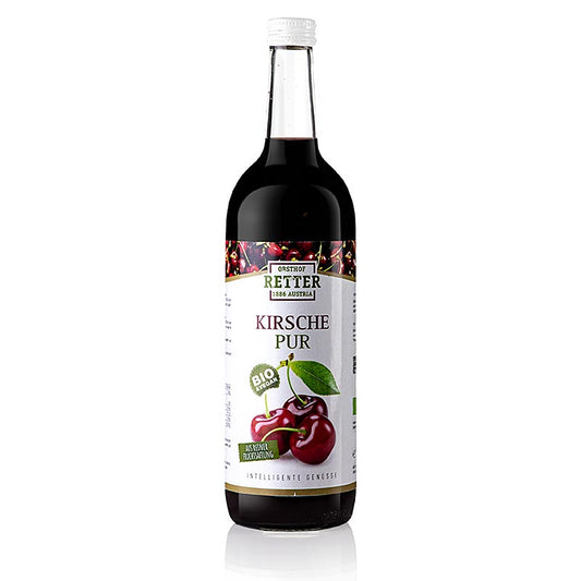 Bio-Kirschsaft vom Obsthof Retter, 100% Direktsaft, natürliche Süße, intensiver Fruchtgeschmack, 750 ml Flasche, ohne Zusatzstoffe