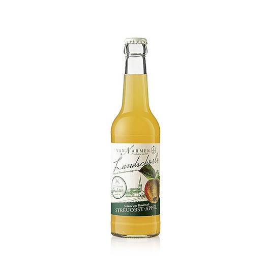 Van Nahmen Landschorle Streuobst Apfel (aus Direktsaft) is a vegan, 330 ml product made from direct juice, perfect for a refreshing drink on a hot day
