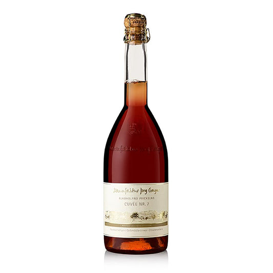 Manufaktur Jörg Geiger - Alkoholfrei Prickelnd Cuvee 7, 750 ml - Hochwertiger alkoholfreier Sekt mit feiner Perlage und harmonischen Aromen, ideal als Aperitif oder Begleiter zu leichten Speisen, Fassungsvermögen: 750 ml