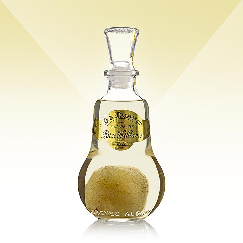 Massenez Eau-de-Vie Poire Williams Poire Prisonnière 40% Vol, 700ml - Hochwertiger Birnenbrand in einer schönen 700ml-Flasche mit 40% Alkoholgehalt