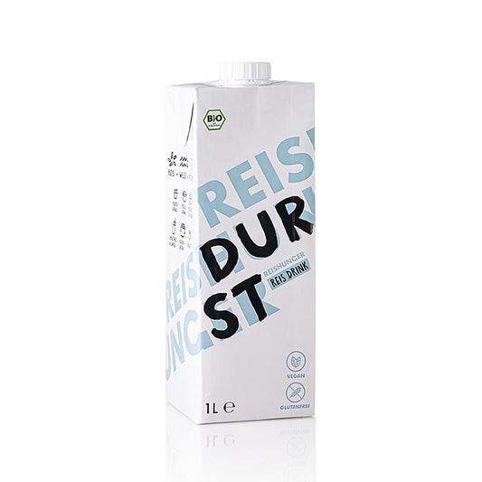 Bio-Reisdrink (Reismilch) 1 Liter, pflanzlicher Milchersatz, cremig und vielseitig verwendbar, laktosefrei, glutenfrei, vegan