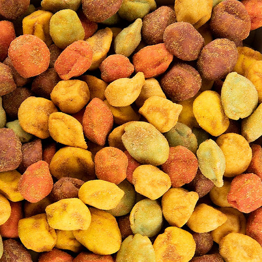 1 kg Erdnüsse Fire Mix (Chili / Chili-Zitrone / Szechuan / Wasabi / Kimchi) Barsnack, würziger Snack-Riegel für abenteuerlustige Snacker oder als Zutat in Gerichten, hergestellt aus hochwertigen Erdnüssen und sorgfältig ausgewählten Gewürzen, ideal für Partys, Drinks oder als Snack