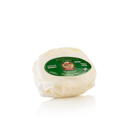 Handgeschlagene, cremige Beurre de Baratte Moulé Main Butter aus Frankreich, hergestellt aus Milch von Kühen aus der Gascogne, mit reichem Geschmack und samtiger Textur, perfekt für Hobbyküche oder professionelle Köche, in praktischer 125g-Portion