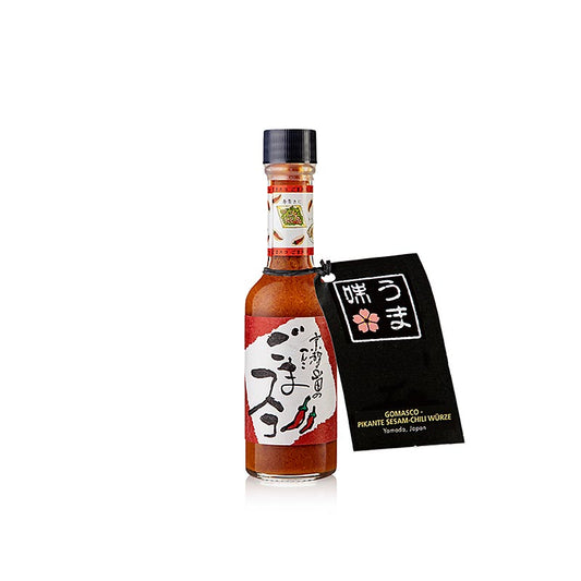 Gomasco - pikante Sesam-Chili Würze, Yamada, Japan, 65 ml: Scharfes Sesam- und Chili-Gewürz in praktischer 65-ml-Flasche aus Japan Ideal für Salate, Sushi, Nudeln und mehr Entdecken Sie den authentischen japanischen Geschmack!