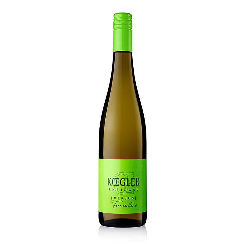 Verjus Fermentino 2022 aus dem Rheingau, 6% vol, Weingut-Koegler, 750 ml - Produktillustration, saurer Traubensaft für kulinarische Zwecke