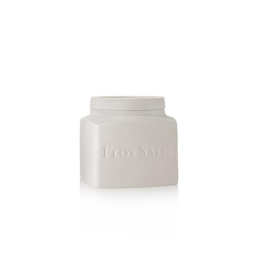 Tisch-Salz-Gefäß Flos Salis® Flor de Sal, klein, BIO, 225 g - Glasdose mit handgeerntetem portugiesischem Meersalz, reich an natürlichen Mineralien und subtilem, knusprigem Geschmack, ohne Zusatzstoffe, ideal zum Verfeinern von Gerichten und als Geschenk für Feinschmecker