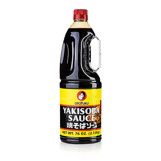 Große 1,781-Liter-Flasche Otafuku Yakisoba-Sauce aus Japan, ideal für traditionelle Yakisoba-Gerichte, reicher Umami-Geschmack mit leichter Süße und Hauch von Ingwer, vielseitig für eine Vielzahl von Nudelgerichten