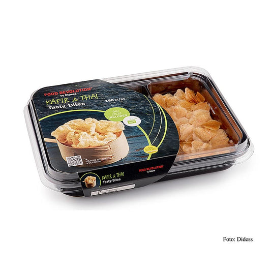 Packung mit 190 Stück Tasty Bites Kafir & Thai Reisböden, 175 g, ideal zum Frittieren für köstliche thailändische Vorspeisen, subtile Aromen von Kafir-Limettenblättern und traditionellen Gewürzen, perfekt für Hobbyköche und Profis, die ihre Gäste mit asiatischen Aromen überraschen wollen
