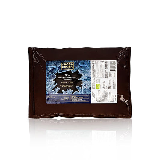 Oswaldo, 71% Bitter Couverture, Callets, Choba Choba, BIO, 2 kg - Hochwertige Bio-Schokolade für Hobbyköche und Profiköche, vielseitig einsetzbar für Schokoladenkreationen, Sonderpreis bis 30092024