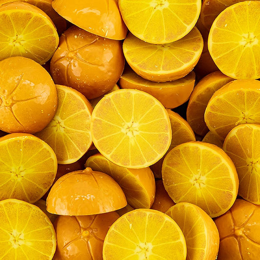 Handgefertigte Schokoladen-Orangenhälften von Dobla, 250 g, 36 Stück, 35 x 16,5mm