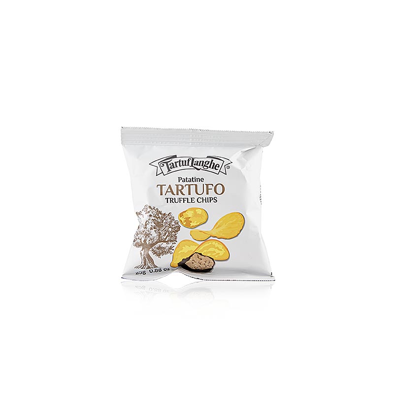 Trüffelchips, Kartoffelchips mit Sommertrüffel von Tartuflanghe, 25 g - hochwertige Chips mit echtem Sommertrüffel veredelt