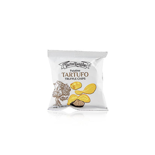 Trüffelchips, Kartoffelchips mit Sommertrüffel von Tartuflanghe, 25 g - hochwertige Chips mit echtem Sommertrüffel veredelt