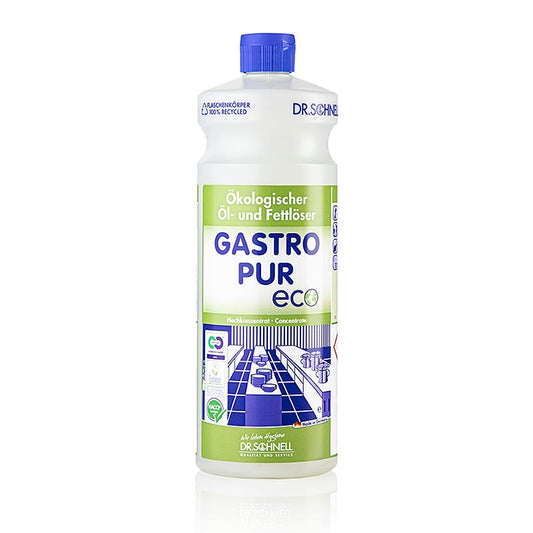 Dr. Schnell Detergente sgrassante + detergente per pavimenti Gastro Pur Eco, ecologico, concentrato, 1 l