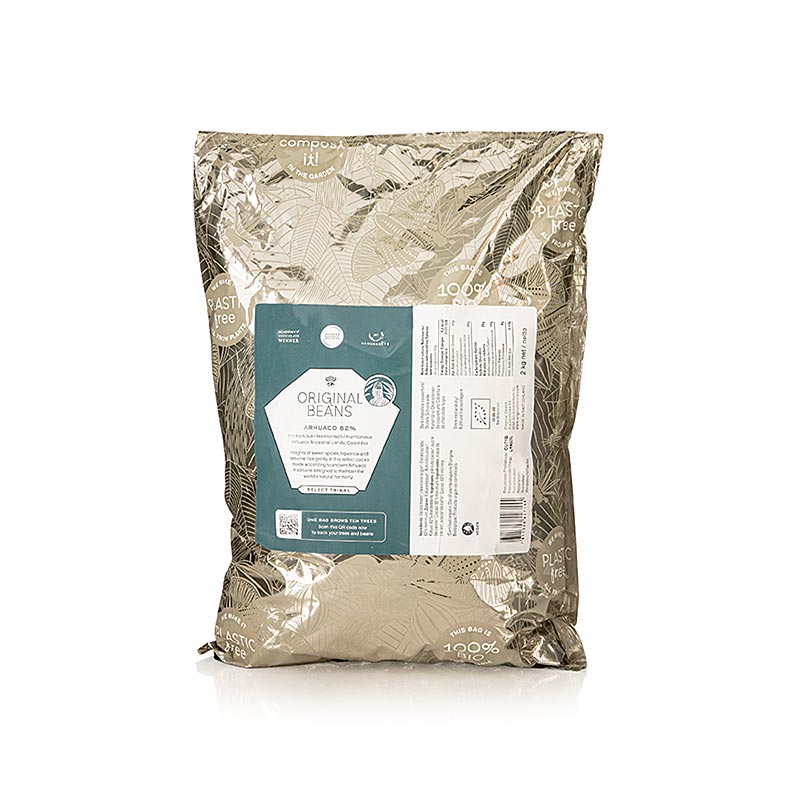 Arhuaco Businchari 82% Bitter Couverture, Callets, Original Beans, BIO, 2 kg