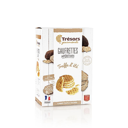 Französische Miniwaffeln mit Trüffel, verpackt in einer eleganten 60-Gramm-Box