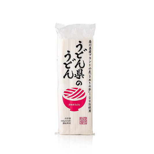 Handgemachte Premium-Udonnudeln von Udonken no Udon aus Sanuki, Japan, 300 g - ideal für traditionelle japanische Gerichte