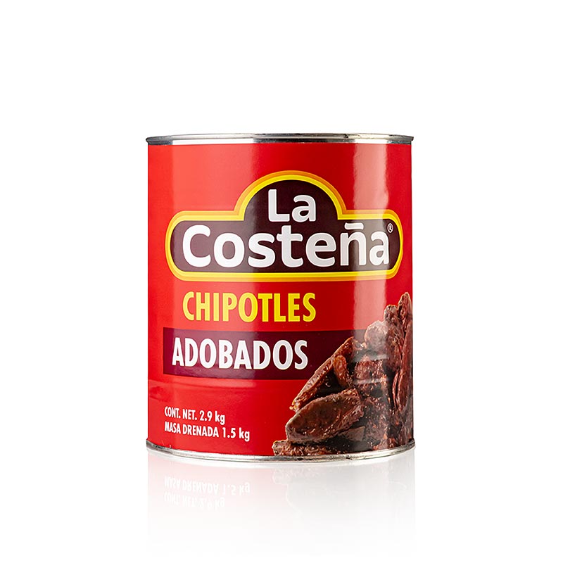 Geräucherte Chili Schoten Chipotles in Adobosauce von La Costena, 2,8 kg - perfekt, um Gerichten würzigen Kick zu verleihen