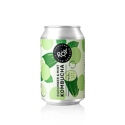 330 ml Flasche ROY Sommer Edition Gurken & Minze Kombucha, Berlin, BIO Erfrischende Mischung perfekt für laue Sommertage