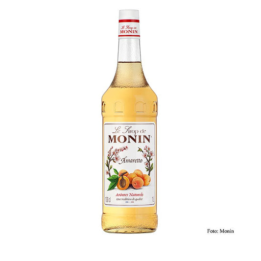 Monin Amaretto-Sirup, 1 Liter, perfekt für Cocktails, Kaffee, Eis und Kuchen