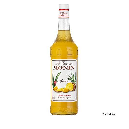 Ananas Sirup von Monin in einer praktischen 1-Liter-Flasche für exotische Getränke und Desserts