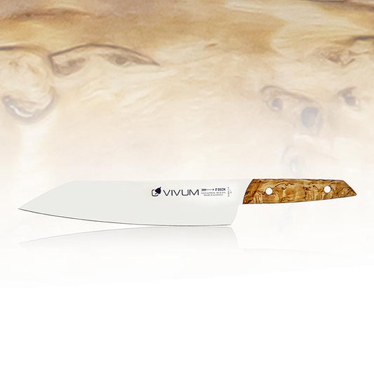 Hochwertiges VIVUM Kochmesser mit 21 cm langer Klinge und Holzgriff