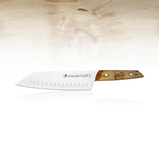 Santokumesser mit Kullenschliff und Holzgriff, 18cm, von der Marke DICK, ideal für präzise Schneidarbeiten in der Küche Ergonomischer Griff für optimale Kontrolle, spülmaschinenfest