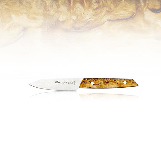 VIVUM Officemesser mit Holzgriff und 10 cm langer Klinge, ideal für Präzisionsarbeiten in der Küche, wie das Schneiden von Gemüse und Kräutern Ergonomischer Griff sorgt für sicheren Halt und Langlebigkeit