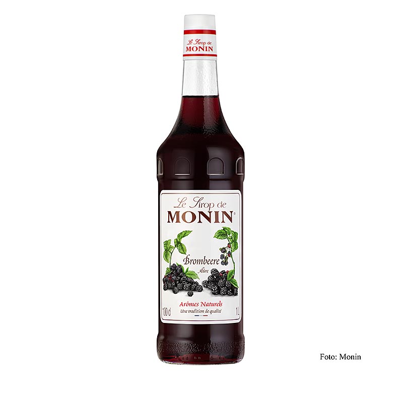 Monin Brombeer Sirup, 1 l - Vielseitiger Sirup mit reichhaltigem, süßem Brombeergeschmack Geeignet für Getränke, Desserts, Cocktails und mehr Hergestellt aus natürlichen Zutaten mit intensivem Fruchtgeschmack Ideal für Limonade, Prosecco, Eiscreme, Bavarois und Smoothies Geeignet für Hausgebrauch und Gastronomie Fassungsvermögen: 1 Liter