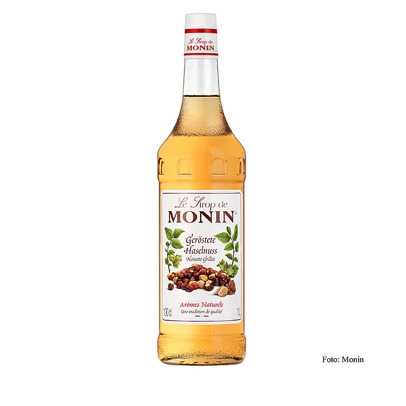 Geröstete Haselnuss Sirup von Monin, perfekt für Kaffee und Desserts