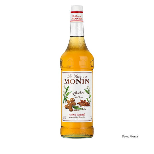Monin Lebkuchen Sirup 1:8, 1 l - Hochwertiger Sirup für winterliche Getränke und Desserts, lange haltbar