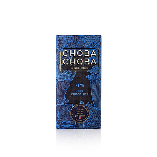 Cioccolato fondente 71%, tavoletta di cioccolato amaro, Choba Choba, BIO, 91 g