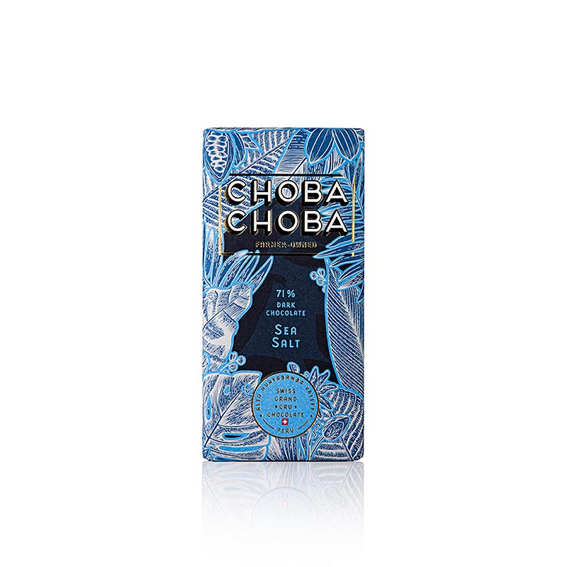 Bio dunkle Schokoladentafel mit 71% Meersalz von Choba Choba, 91 g