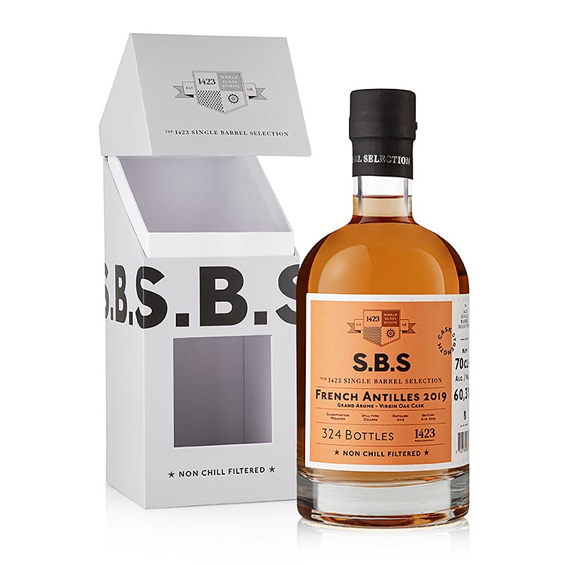 SBS 2019 French Antilles Rum Grand Arome, 60,3% vol, 700 ml - Flasche mit hochprozentigem Rum aus den französischen Antillen
