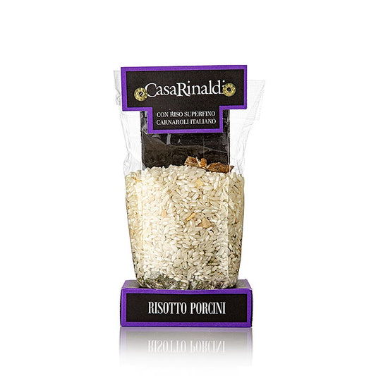 Risotto Mix Funghi Porcini, mit Steinpilzen, Casa Rinaldi, 300 g - Mischung für ein köstliches Risotto mit intensivem Pilzgeschmack, ideal für Liebhaber der italienischen Küche