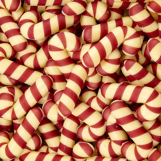Schokoaufleger "Candy Cane / Zuckerstange", 44x22mm, Dobla (77629), 400 g, 120 St