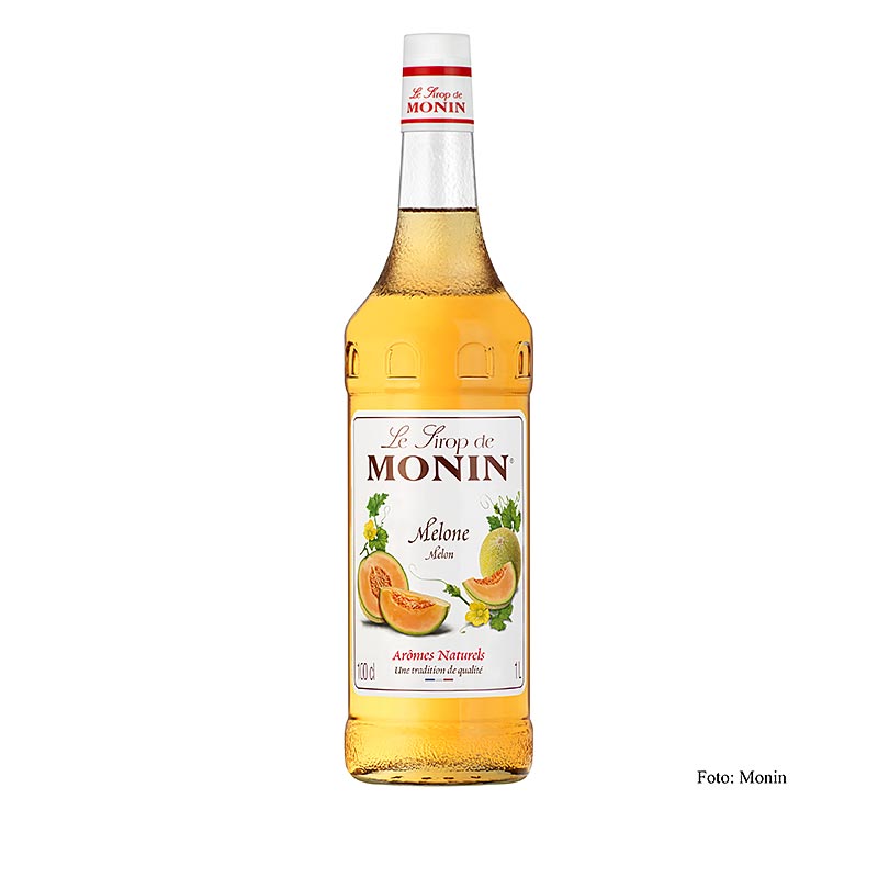 Monin Melonen Sirup 1:8, 1 l - Flasche mit fruchtigem Melonensirup für kreative Cocktails, Limonaden, Milchshakes und Sorbets, hergestellt aus natürlichen Zutaten, sparsam im Verbrauch und ideal für die Küche oder Bar