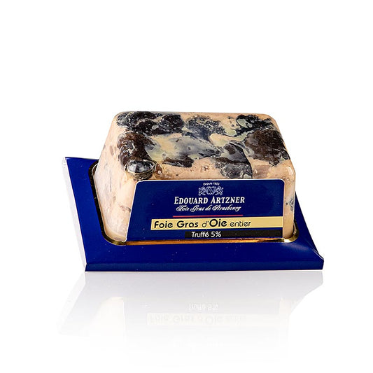 Bloc de foie gras d'oie avec 5% de truffes, avec morceaux, Feyel, 180 g