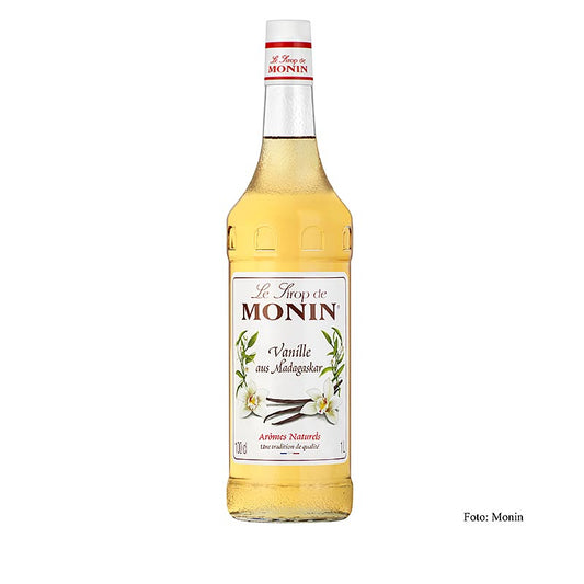 Monin Vanille Sirup 1:8, 1l, Glasflasche, 1 l - Köstlicher und vielseitiger Sirup in eleganter 1-Liter-Glasflasche, perfekt für Getränke, Desserts und mehr