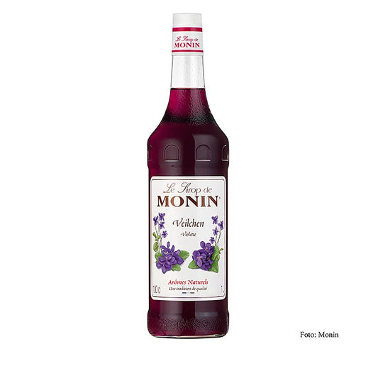 Monin Violette Sirup 1:8, 1 l - Premium-Sirup mit Veilchengeschmack, ideal für Cocktails, Limonaden und Desserts, hergestellt aus natürlichen Zutaten