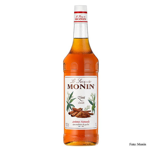 Monin Zimt Sirup 1:8, 1 l - Vielseitiger Sirup mit authentischem Zimtgeschmack, perfekt für Kaffee, Tee, Cocktails, Desserts und Kuchen Sparsam im Verbrauch, geeignet für Hausgebrauch und Gastronomie