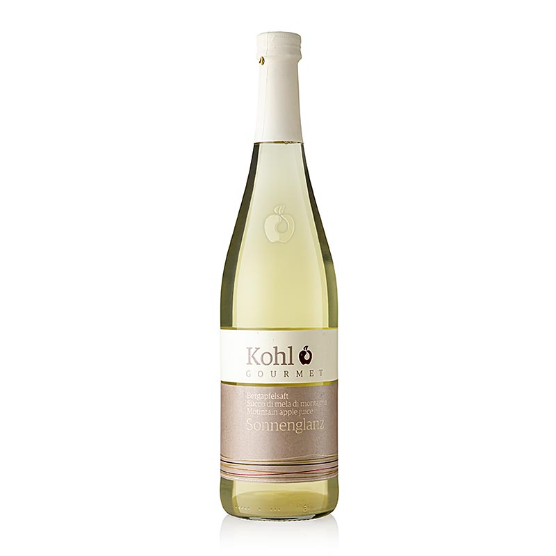 Kohl Gourmet Bergapfelsaft Sonnenglanz (naturtrüb), 750 ml - Eine Flasche naturtrüben Bergapfelsaftes, hergestellt aus sorgfältig ausgewählten Äpfeln, mit frischem und authentischem Geschmack der Natur, perfekt zum Teilen mit Familie und Freunden oder einfach zum Genießen für sich selbst
