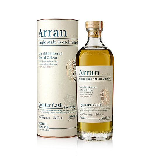 Schottischer Single Malt Whisky Arran The Bothy Quarter Cask, 56,2 % vol, 700 ml aus Schottland in einer Flasche