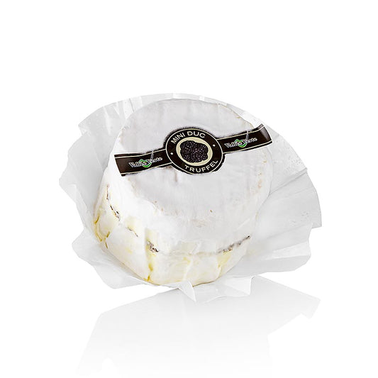 Mini Duc Trüffel, Weichkäse mit Trüffelschicht, Kuhmilch, BIO, 100 g - köstlicher Weichkäse umhüllt von einer zarten Trüffelschicht, ideal für Feinschmecker und Käseliebhaber